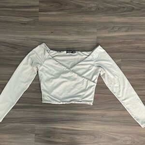Long sleeve skill double lined crop top